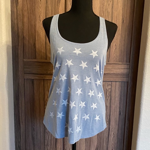 Billabong Star Print Razor-Back Tank Top - Picture 2 of 9